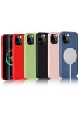 zore iPhone 13 Pro Uyumlu BRT Silksafe Wireless Kılıf-Açık Yeşil - 4