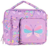 Kaukko Kız Çocuk, Lila, Kelebek Desenli Isı Yalıtımlı Üç Bölmeli (Matara Cepli) Okul Beslenme Çantası L7222 thumbnail 2