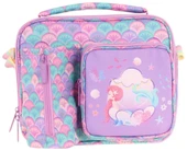Kaukko Kız Çocuk, Mor Yeşil, Denizkızı Baskılı Isı Yalıtımlı Üç Bölmeli (Matara Cepli) Okul Beslenme Çantası L7225 - 2