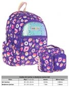 Kaukko Kids Pullu Şekerleme Desenli, Kız Çocuk Mor Okul Çantası + Beslenme Çantası Seti (L5216+L7216) thumbnail 2