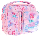 Kaukko Kız Çocuk, Pembe Mavi, Denizkızı Desenli Isı Yalıtımlı Üç Bölmeli (Matara Cepli) Okul Beslenme Çantası L7217 - 1