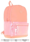 Kaukko Cube Üç Bölmeli Kız Çocuk Somon Okul Çantası - K1820 thumbnail 4