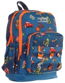 Kaukko Kids Dört Bölmeli Erkek Çocuk Silikon Aksesuarlı Lacivert Turuncu İlkokul Çantası thumbnail 1