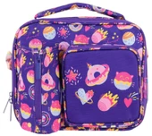 Kaukko Kız Çocuk, Mor, Şekerleme Baskılı Isı Yalıtımlı Üç Bölmeli (Matara Cepli) Okul Beslenme Çantası L7216 thumbnail 2