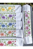 Peacock Kanaviçe nakışlı Premium hediyelik ve Çeyizlik havlu - 5