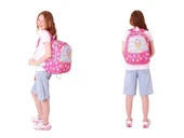 Kaukko Kids Kız Çocuk Okul Çantası ve Isı Yalıtımlı Beslenme Çantası Seti (L5227+L7227) Kauçuk Dondurma - Pembe thumbnail 3