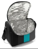 Coral High Erkek Çocuk İlkokul Beslenme Çantası, Siyah Turkuaz Çizgili, Isı Yalıtımlı thumbnail 4