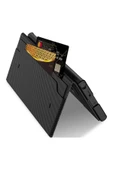 szr store Galaxy S24 Ultra Zore Kıpta Standlı Kartlıklı Kapak-Siyah - 3