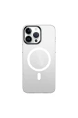KILIFTECH iPhone 15 Pro Uyumlu Zore Wireless Şarj Özellikli Şeffaf G-Glass Kılıf-Lacivert - 2