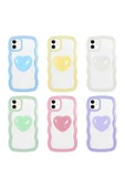 zore iPhone 11 Uyumlu Renkli Kalp Figürlü Zore Ponçik Kılıf-Pembe thumbnail 2