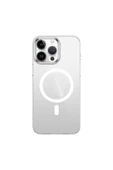 KILIFTECH iPhone 15 Pro Uyumlu Zore Wireless Şarj Özellikli Şeffaf G-Glass Kılıf-Lacivert - 3