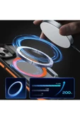 KILIFTECH iPhone 11 Uyumlu Magsafe Şarj Özellikli Renkli Kenar Airbag Şeritli Zore Lamer Kapak-Siyah thumbnail 2