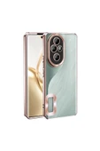 zore Honor 200 Kılıf Kamera Korumalı Logo Gösteren Zore Omega Kapak - Rose Gold - 1