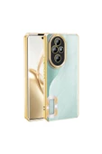 KILIFTECH Honor 200 Pro Kılıf Kamera Korumalı Logo Gösteren Zore Omega Kapak - Gold - 1