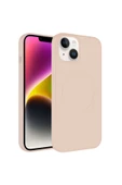 zore iPhone 14 Plus Uyumlu Magsafe Wireless Şarj Özellikli Pastel Renk Silikon Zore Plas Kılıf-Pemb - 1