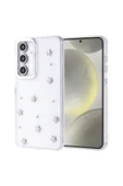 KILIFTECH Galaxy S24 FE Kılıf Airbag Tasarımlı Simli Şeffaf Zore Kutup Kapak - Yıldız - 1