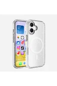 KILIFTECH Apple iPhone 16 Plus Kılıf Magsafe Şarj Özellikli Parlayan Simli Saydam Renkli Zore Allstar Kapak-Şe thumbnail 1