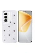 KILIFTECH İnfinix Hot 50 Pro 4G Kılıf Airbag Tasarımlı Simli Şeffaf Zore Kutup Kapak - Yıldız - 1