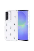 KILIFTECH Galaxy A36 Kılıf Airbag Tasarımlı Simli Şeffaf Zore Kutup Kapak - Yıldız - 2