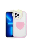 Noir318 iPhone 12 Pro Max Uyumlu Kedi Figürlü Transparan Pop Soketli Zore Ritmik Kılıf-Pembe thumbnail 1