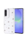 KILIFTECH Galaxy A36 Kılıf Airbag Tasarımlı Simli Şeffaf Zore Kutup Kapak - Yıldız - 1