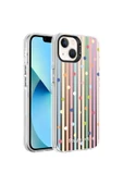 KILIFTECH iPhone 13 Uyumlu Desenli Zore Silver Sert Kılıf-Noktalar thumbnail 1