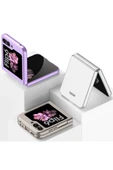 KILIFTECH Galaxy Z Flip 6 Kılıf Zore Sert Kıpta Kapak-Titanyum-Gri - 3
