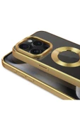 KILIFTECH iPhone 15 Pro Uyumlu Tek Kamera Çerçeveli Logo Gösteren Zore Omega Kılıf-Gümüş thumbnail 3