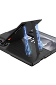 KILIFTECH Galaxy Z Fold 6 Kılıf Karbon Fiber Kartlıklı Zore Kıpta Dik Açılan Kartlıklı Kapak-Siyah - 4