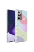 KILIFTECH Galaxy Note 20 Ultra Uyumlu AiHTTg Kenarlı Renkli Desenli Silikon Zore Elegans Kılıf-NO7 thumbnail 1