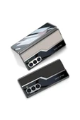 KILIFTECH Galaxy Z Fold 6 Kılıf Ultra İnce Kamera Korumalı PC + Deri Arka Yüzey Zore Kıpta Poligan Kapak-Titan - 5