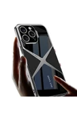 PSR aksesuar Apple iPhone 14 Pro Kılıf Ultra İnce Kamera Korumalı PC + Deri Arka Yüzey Zore X-Pro Kapak-Siyah - 2