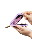 Doping Digital Galaxy Z Flip 6 Kılıf Zore Z Harfli Yüzüklü Kıpta Kapak-Siyah - 4