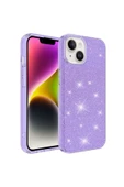 zore iPhone 14 Uyumlu Zore Shining Silikon-Mor thumbnail 1
