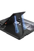 Cleo Cases Galaxy Z Fold 6 Kılıf Karbon Fiber Deri Kartlıklı Zore Kıpta Dik Açılan Kartlıklı Kapak-Siyah - 5