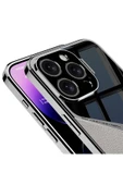 PSR aksesuar Apple iPhone 14 Pro Kılıf Ultra İnce Kamera Korumalı PC + Deri Arka Yüzey Zore X-Pro Kapak-Siyah - 3