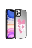 KILIFTECH iPhone 11 Pro Max Uyumlu Aynalı Desenli Kamera Korumalı Parlak Mirror Kılıf-Süper Anne thumbnail 1
