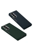 YuccaTech Galaxy Z Fold 6 Uyumlu Kamera Korumalı Karbon Fiber Tasarımlı Arka Yüzey Zore Kıpta Karbon Kapak - 4