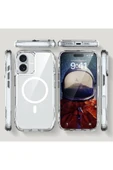 zore iPhone 16 uyumlu Kılıf Magsafe Şarj Özellikli AiHTTgli Şeffaf Zore İncek Kapak-Şeffaf thumbnail 5