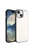 SAFA iPhone 15 Uyumlu Sert PC Renkli Çerçeveli Zore Riksos Kılıf-Siyah thumbnail 1