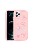 SAFA iPhone 12 Pro Max Uyumlu Kabartma Figürlü Parlak Zore Toys Silikon Kılıf-Pembe thumbnail 1