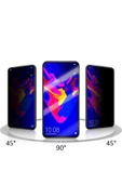zore Oppo A54 4G Uyumlu Davin 5D Privacy Cam Zore Ekran Koruyucu - 5