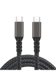 zore Siyah 2.Jenerasyon Type-C to Type-C USB3.2 PD Data Kablosu 100W 20Gbps 4K@60Hz 0.5 Metre - 6