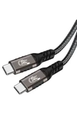 KILIFTECH Siyah QG01 Type-C to Type-C USB4 PD Data Kablosu 240W 40Gbps 8K@60Hz 1.2 Metre-Zore - 2