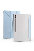 wenixs aksesuar Galaxy Tab S9 Ultra Kılıf  Uyumlu Zore Tri Folding Kalem Bölmeli Standlı Kılıf-Siyah - 5