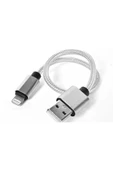 DorukPlus Gümüş 30 Cm Halat Lightning Usb Kablo - 1