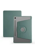 Paksesuar Galaxy Tab S9 Kılıf  Uyumlu Zore Termik Kalem Bölmeli Dönebilen Standlı Kılıf-Koyu Yeşil thumbnail 1