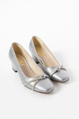 Albishoes Kadın Alçak Ökçe Topuklu 5,5 cm Stiletto Taşlı Abiye Günlük Kadın Topuklu Ayakkabı (36-44) - 5