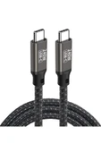 KILIFTECH Siyah QG02 Type-C to Type-C PD3.1 Data Kablosu 240W 480Mbps 0.5 Metre-Zore - 6