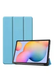 zore Lenovo Tab M10 TB-328F 3. Jenerasyon  Zore Smart Cover Standlı 1-1 Kılıf-Mavi - 1
